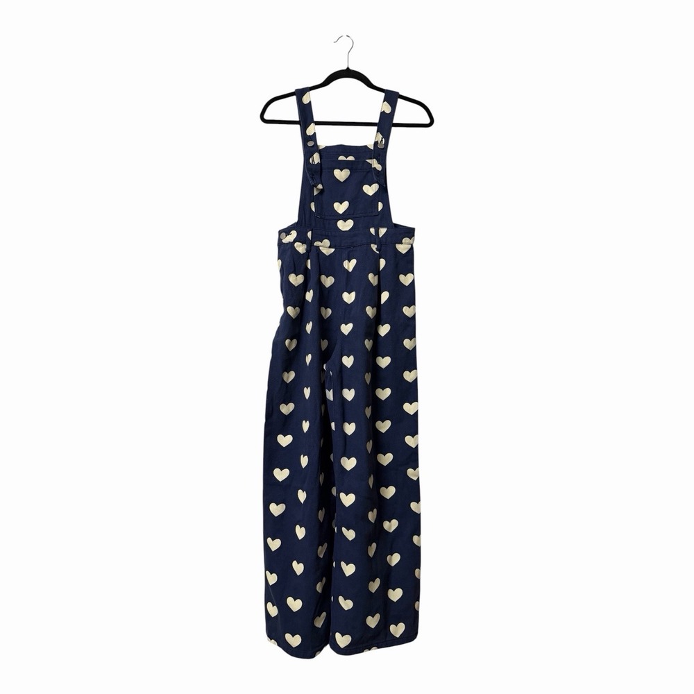 Cider x Polly Pocket Heart Print Wide Leg Overalls Cottagecore Jumpsuit